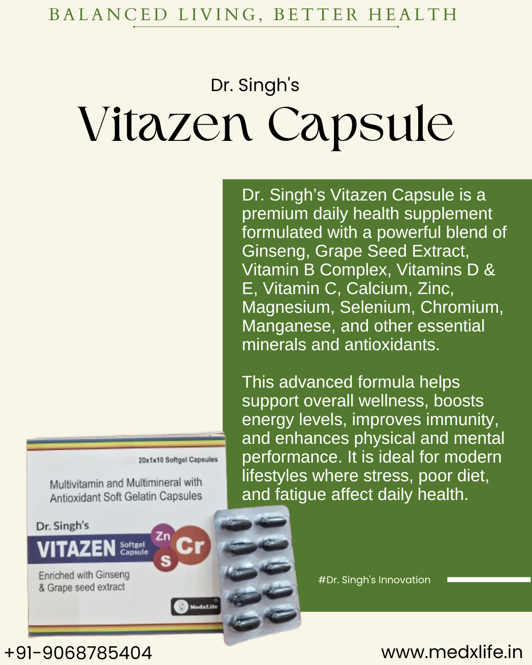 Dr. Singh's Vitazen Capsule